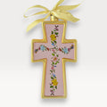 Lauren Clyburn cross blown glass Christmas ornament