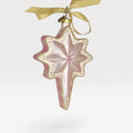 Star of Bethlehem blown glass Christmas ornament