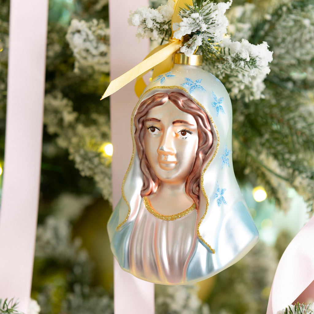 Virgin Mary Blown Glass Christmas Ornament – 2026 First Edition