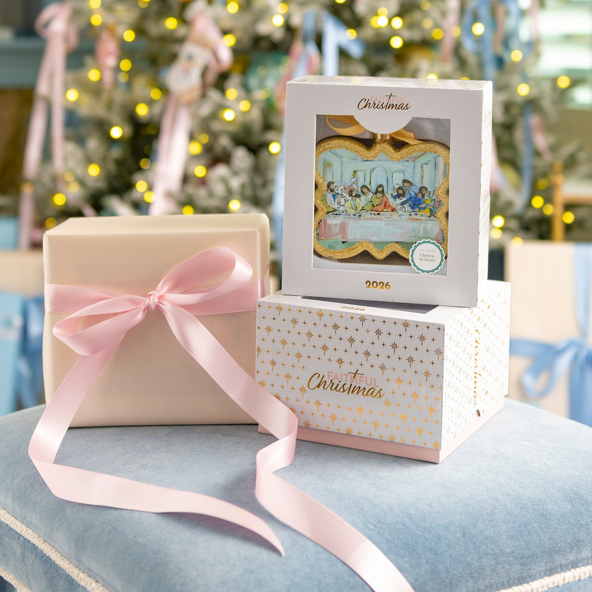 Faithful Christmas Last Supper keepsake ornament