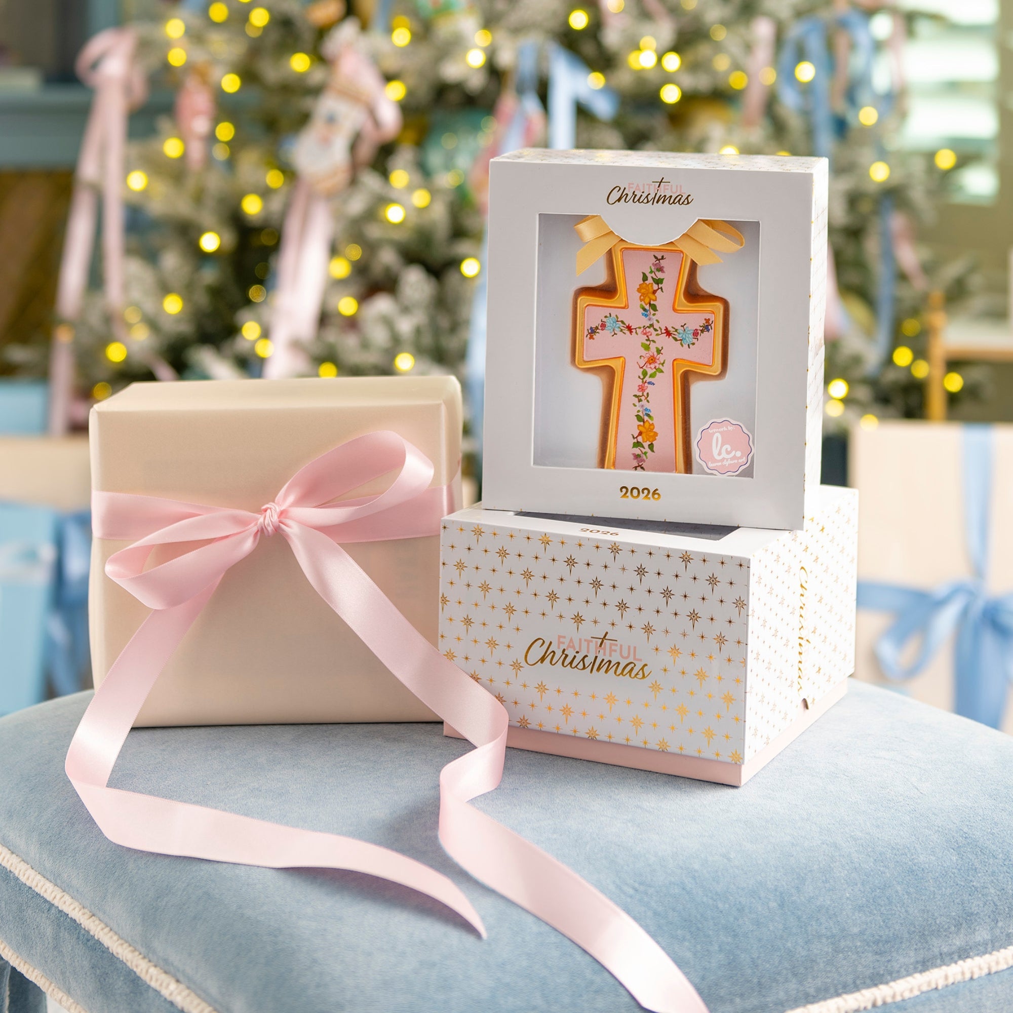 Lauren Clyburn cross ornament with keepsake box